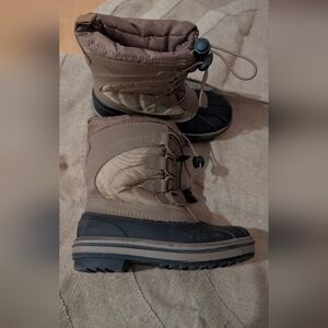 Link boys Brown and Blue Winter Snow Boots